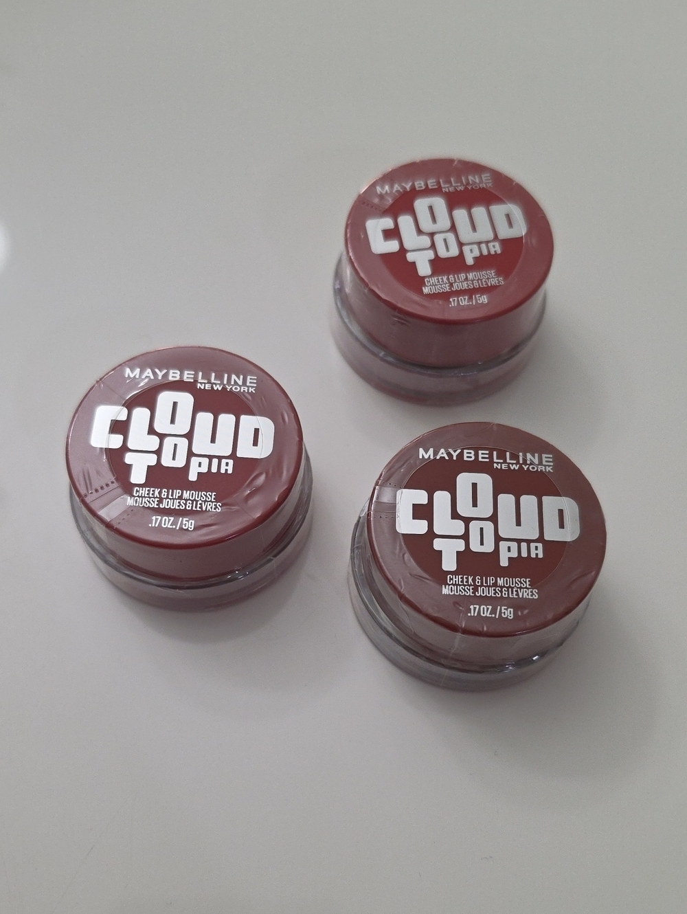 Maybelline New York Cloudtopia Cheek & Lip Mousse Trio (.17oz/5g) NWT